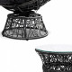 Gardeon Papasan Chair and Side Table - Black Image 6 thumbnail