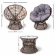Garden Papasan Chair with Side Table Set - Brown Image 1 thumbnail