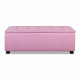 Premium Storage Ottoman Faux Linen - Pink Image 3 thumbnail