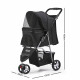3 Wheel Pet Stroller - Black Image 1 thumbnail
