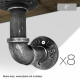 6inch 9 Piece Wall Mounted Shelf Set Image 1 thumbnail