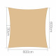6x6m 280gsm Shade Sail Sun Shadecloth Canopy Square Image 2 thumbnail