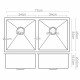 770 x 450mm Stainless Steel Sink - Black Image 1 thumbnail