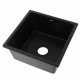 Kitchen Sink Stone Granite Top/Undermount Singe Black 450x450mm Image 1 thumbnail