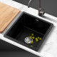 Kitchen Sink Stone Granite Top/Undermount Singe Black 450x450mm Image 6 thumbnail