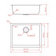 Granite Stone Kitchen Sink Bowl Top or Under mount 610x470mm White Image 1 thumbnail