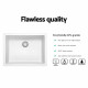 Granite Stone Kitchen Sink Bowl Top or Under mount 610x470mm White Image 2 thumbnail