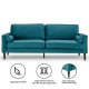 Chloe Faux Velvet Sofa Bed with Bolsters by Sarantino - Blue Image 11 thumbnail