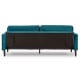 Chloe Faux Velvet Sofa Bed with Bolsters by Sarantino - Blue Image 4 thumbnail