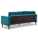 Chloe Faux Velvet Sofa Bed with Bolsters by Sarantino - Blue Image 5 thumbnail