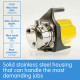 800w Weatherised Stainless Steel Auto Water Pump - Yellow Image 4 thumbnail