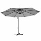 3M Outdoor Furniture Garden Umbrella Grey Image 2 thumbnail
