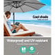 3M Outdoor Furniture Garden Umbrella Grey Image 5 thumbnail