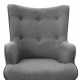 Scandinavian style Armchair and Ottoman - Grey Image 6 thumbnail
