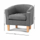 Abby Fabric Armchair - Grey Image 1 thumbnail