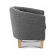 Abby Fabric Armchair - Grey Image 3 thumbnail