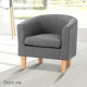 Abby Fabric Armchair - Grey Image 7 thumbnail