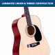 Karrera 41in Acoustic Wooden Guitar Natural Image 3 thumbnail