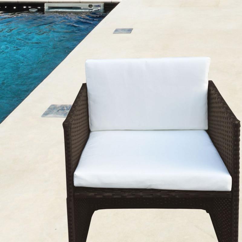 Arcadia 5pc Outdoor Dining Table Set Rattan Chairs Garden Grey