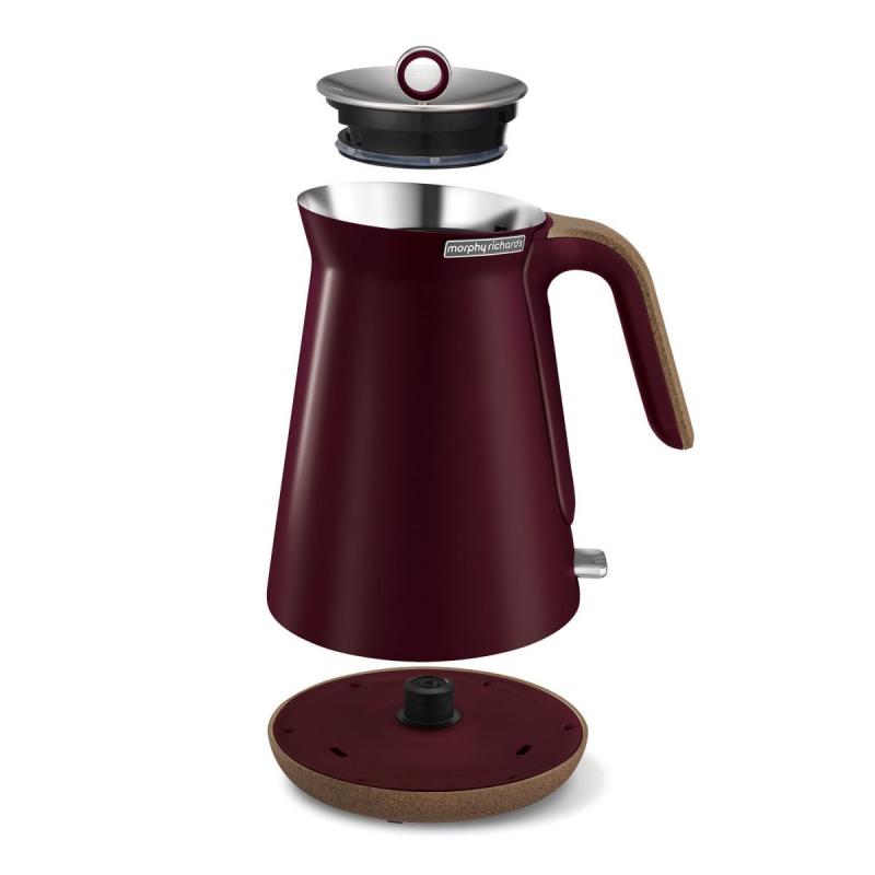 Morphy Richards 1.5L Aspect Kettle Maroon & Cork