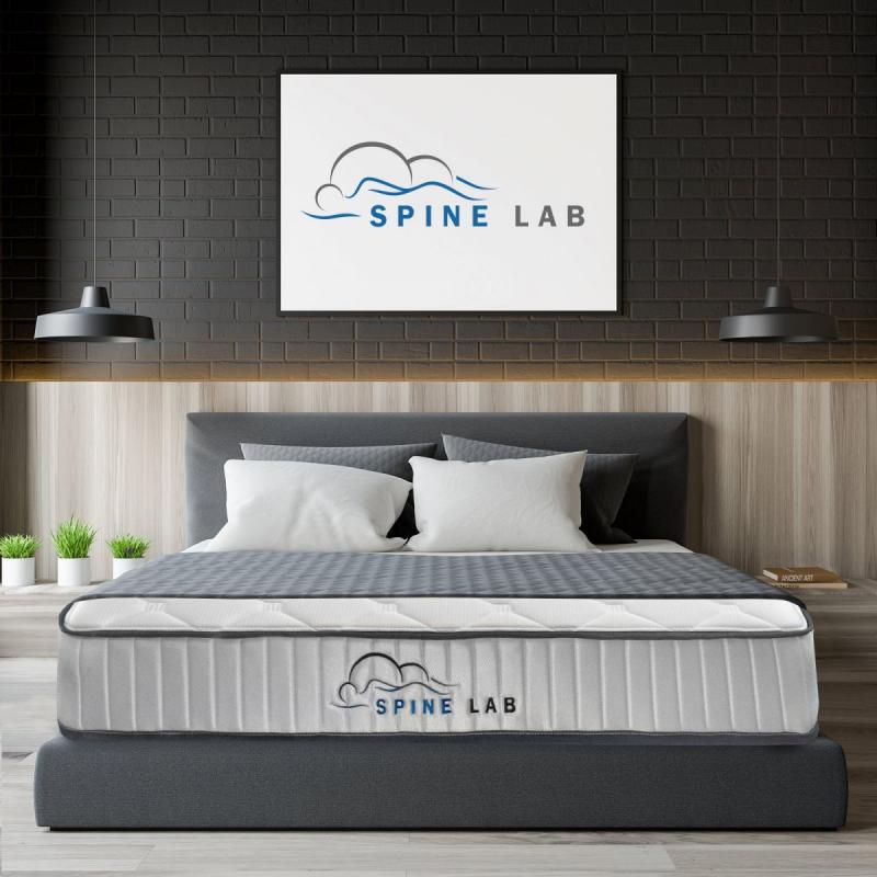 SpineLab Mattress 5 Zone 21cm Medium Firm Foam Double White