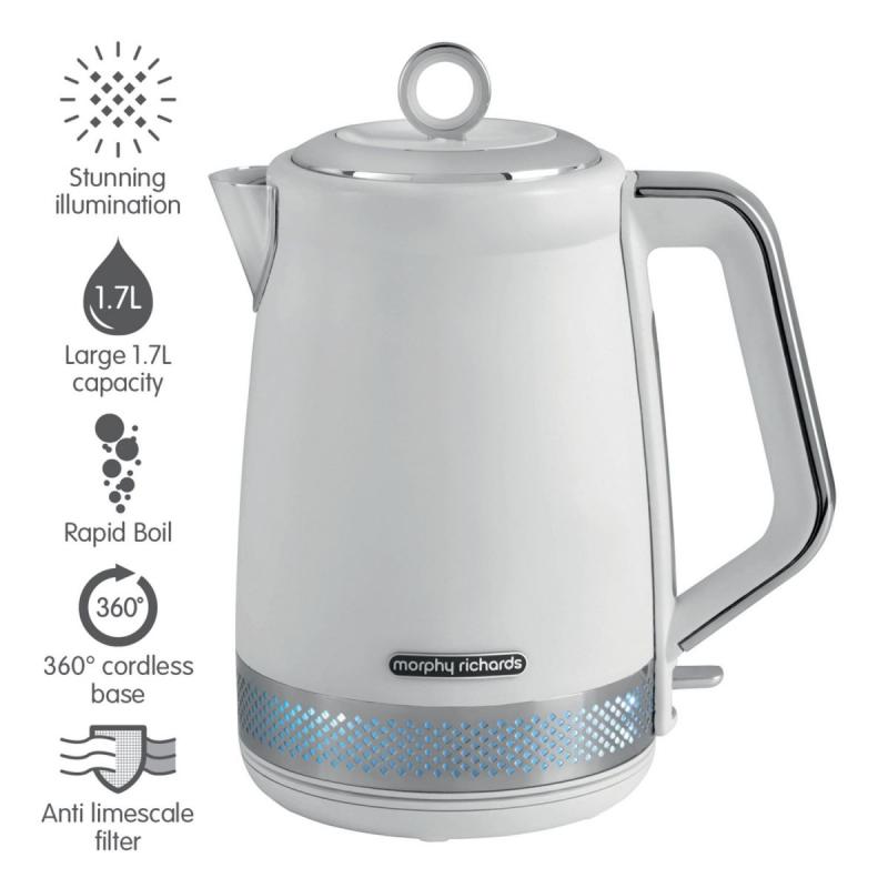 Morphy Richards 1.7L Illumination Jug Kettle White