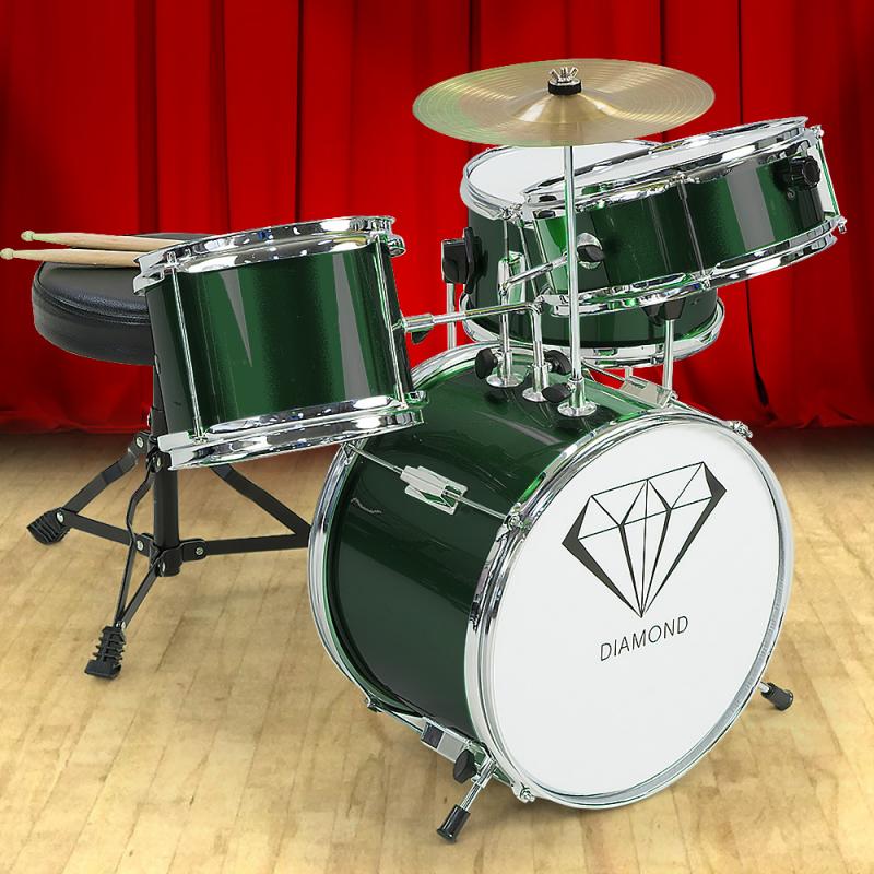 Kids 4 Piece Drum Kit GREEN