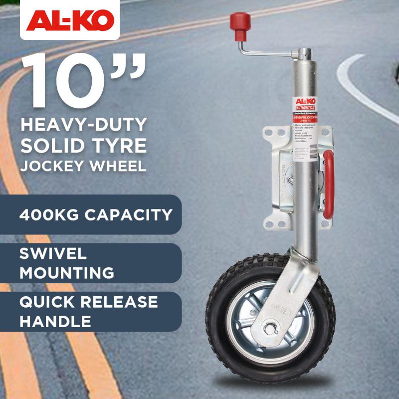 ALKO 10in 623660XP3 HeavyDuty Solid Tyre Jockey Wheel