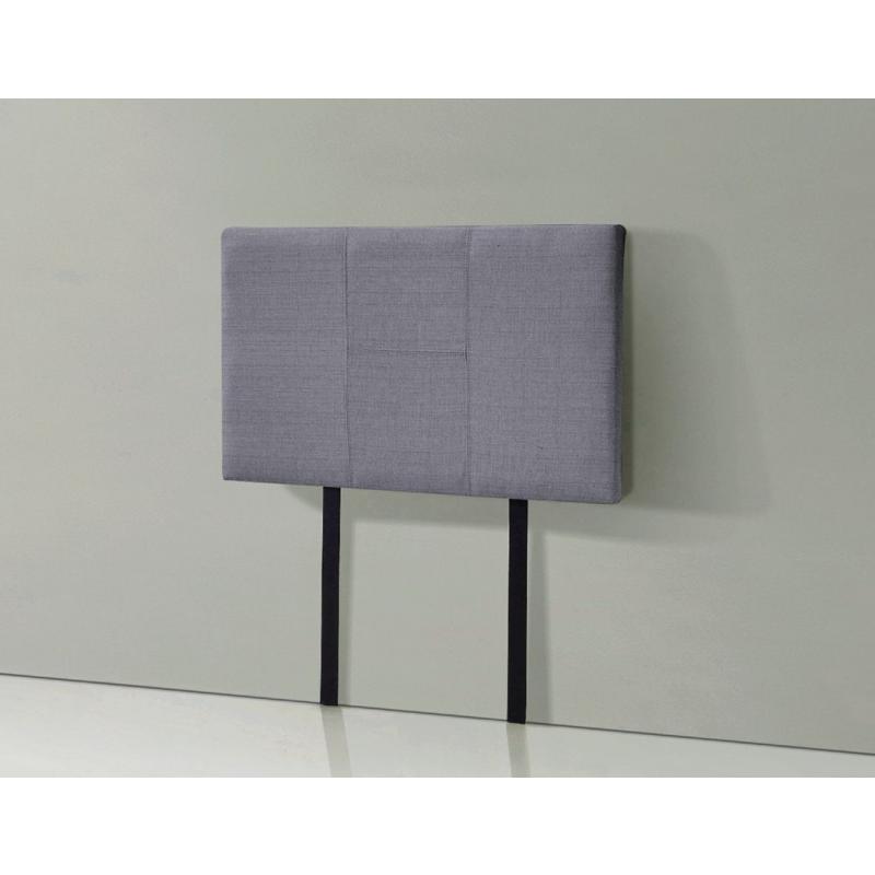 Linen Fabric Single Bed Headboard Bedhead Grey
