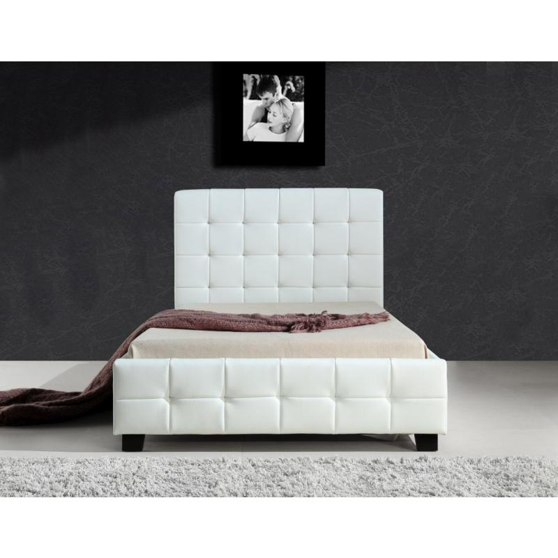 King Single Pu Leather Deluxe Bed Frame White