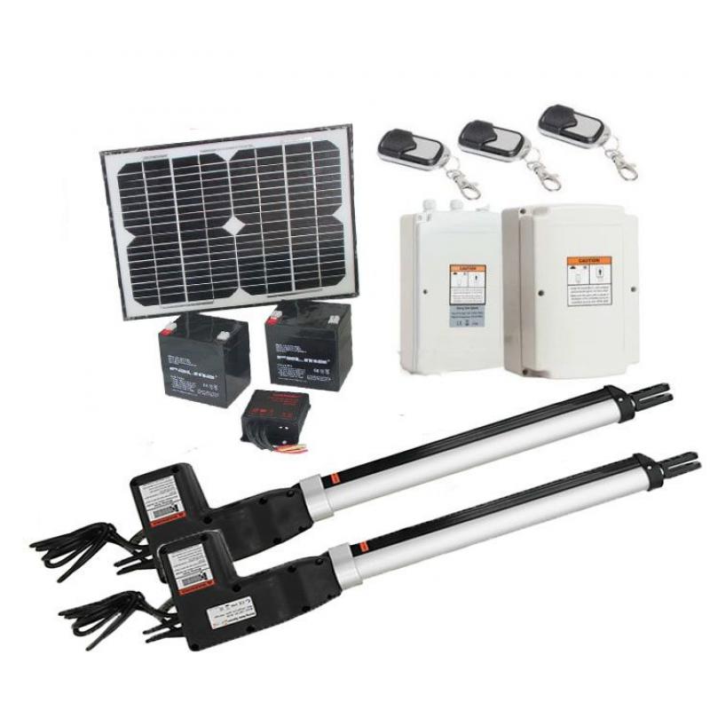 1000kg 10w Solar Double Swing Auto Motor Remote Gate Opener