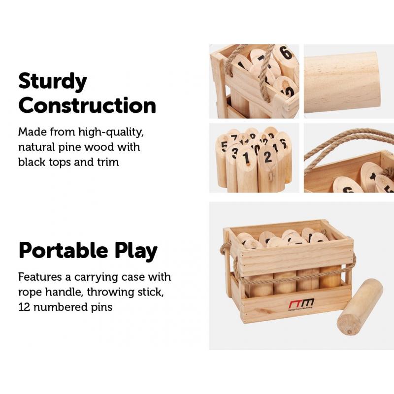 Number Toss Wooden Set Outdoor Games With Carry Case