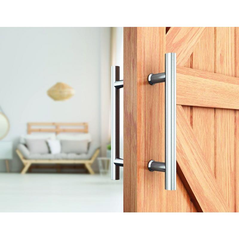 Round 300mm Push Pull Stainless Steel Door Handle Entrance Entry