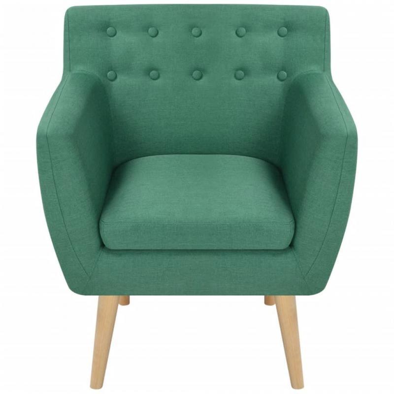 Armchair Green Fabric