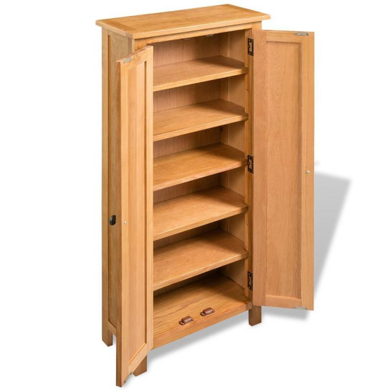 Storage 50x22x122 Cm Solid Oak Wood