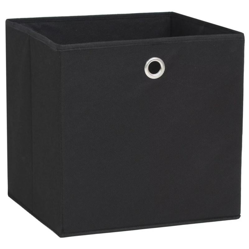 Storage Boxes 4 Pcs Nonwoven Fabric 32x32x32 Cm Black