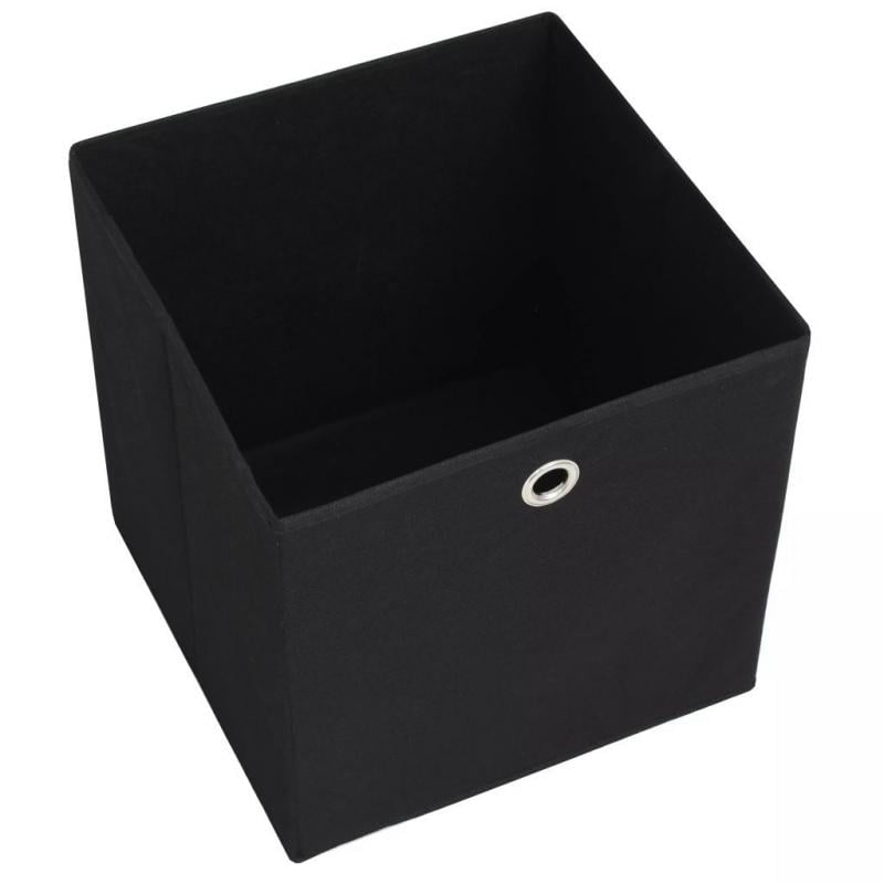 Storage Boxes 10 Pcs Nonwoven Fabric 32x32x32 Cm Black