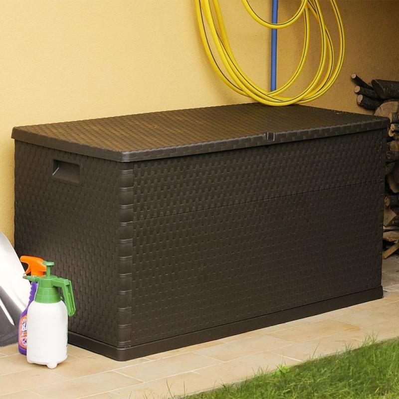 Garden Storage Box Brown 120x56x63 Cm | Outdoor Storage