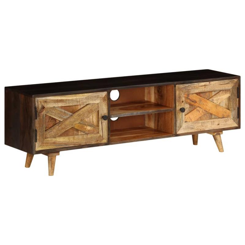 TV Solid Mango Wood Entertainment Unit 140x30x45cm