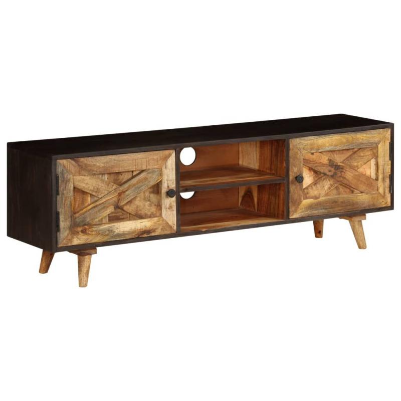 TV Solid Mango Wood Entertainment Unit 140x30x45cm