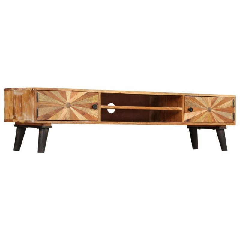 TV Solid Mango Wood Entertainment Unit 145x35x35cm