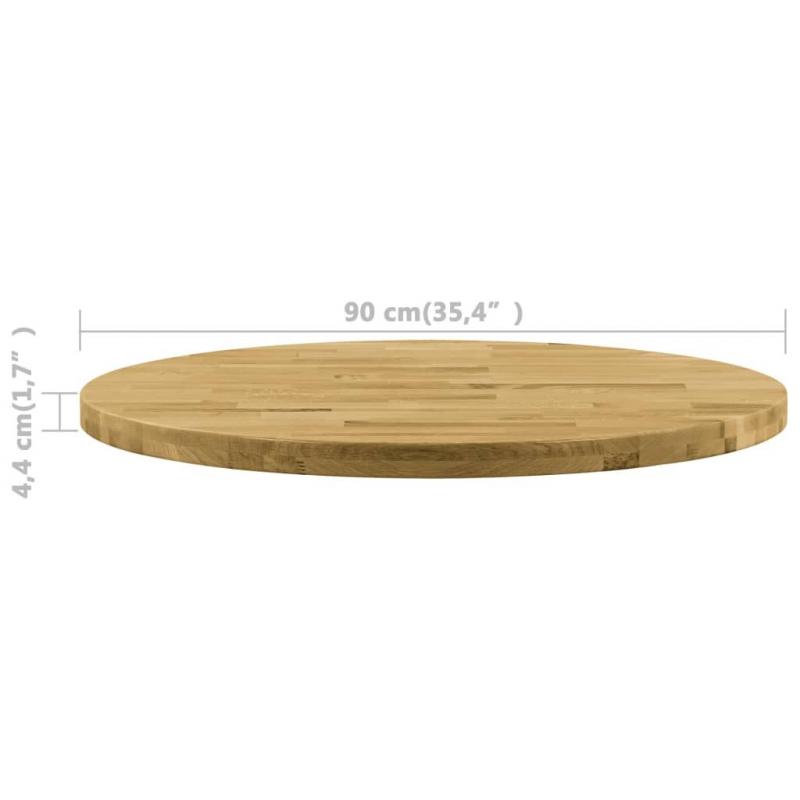 Table Top Solid Oak Wood Round 44mm x 900mm