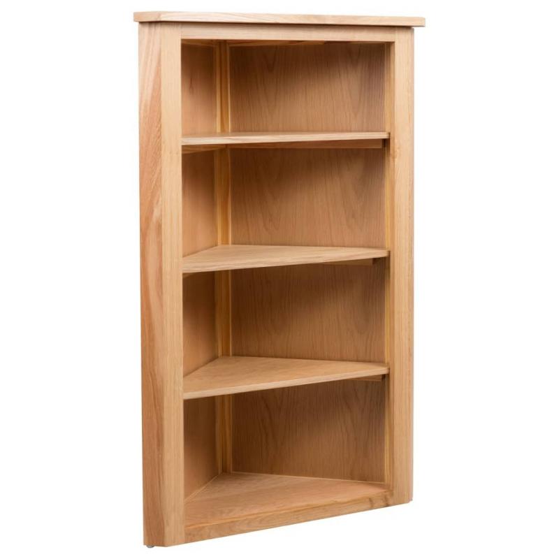 Corner Shelf 59x36x100 Cm Solid Oak Wood