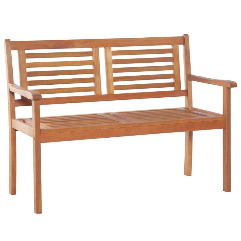 2seater Garden Bench 120 Cm Solid Eucalyptus Wood