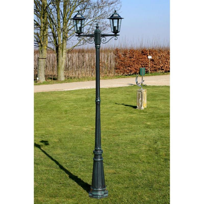 Garden Lamp Post Dark Green 215 Cm