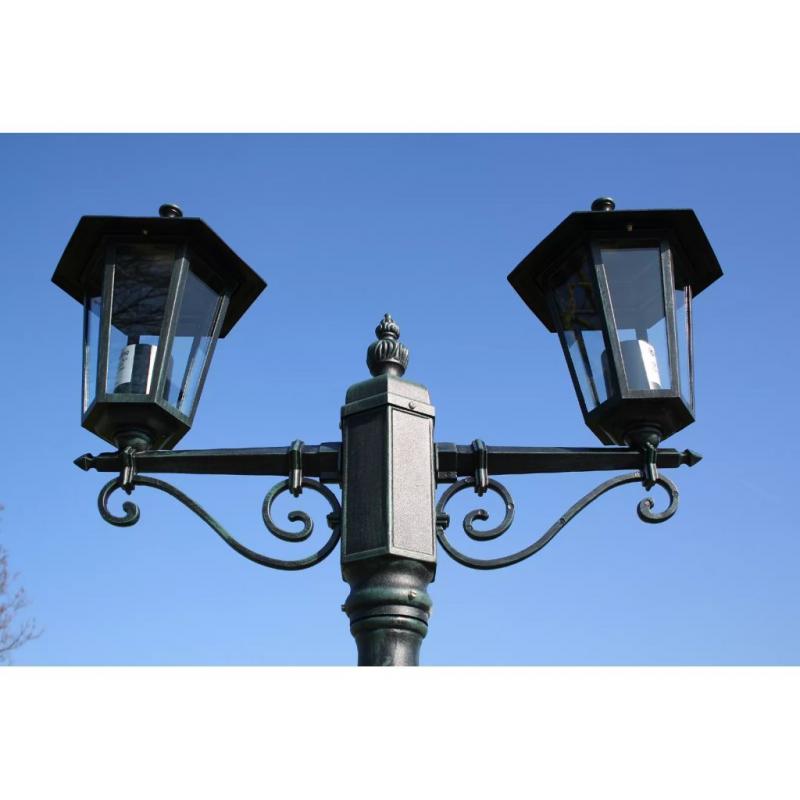 Garden Lamp Post Dark Green 215 Cm