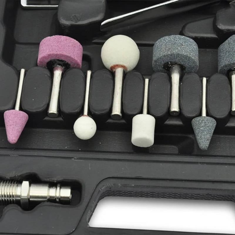16 Piece 1/4 Inches Air Die Grinder And Stone Kit Set