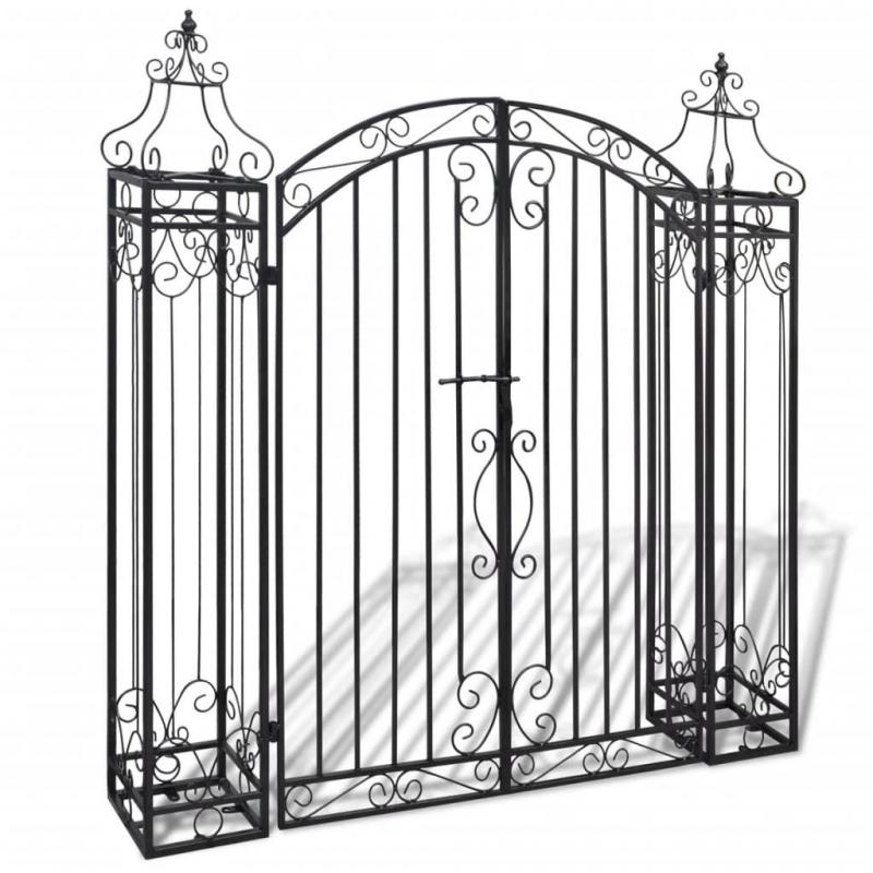 Ornamental Garden Gate Wrought Iron 122x20.5x134 Cm