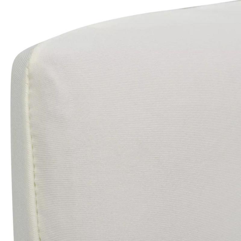 6 Pcs Cream Straight Stretchable Chair Cover