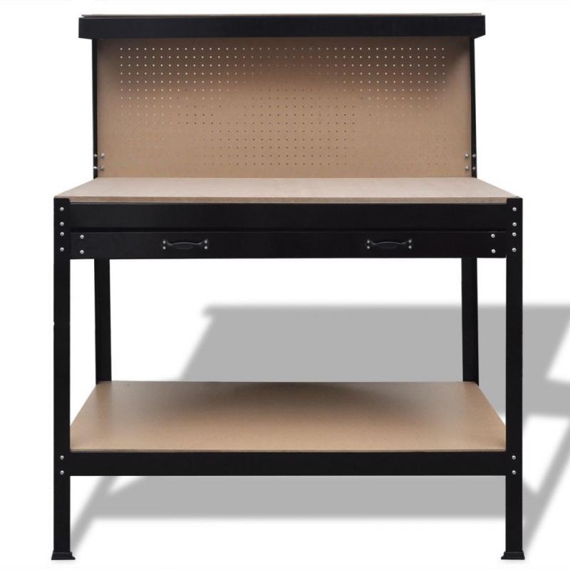 Workbench With Pegboard And Drawer